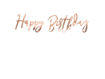 Picture of BANNER HAPPY BIRTHDAY ROSE GOLD 16.5X62CM